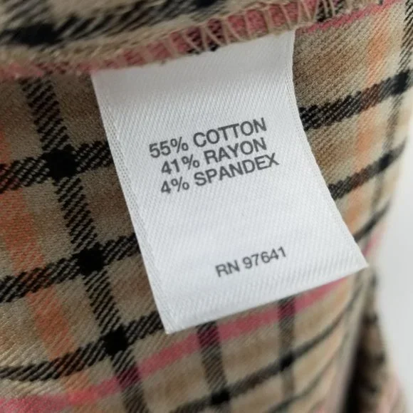 Gently worn- J. Jill Camel Plaid Women's Multicolor Pants Size 20W - Picture 9 of 10